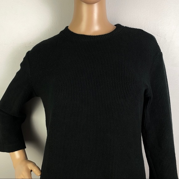 REFORMATION BLACK RIBBED PULLOVER SWEATER - Picture 3 of 7